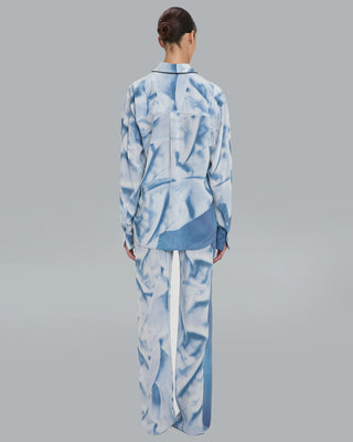 Pleat Detail Pyjama Light Blue Dessin