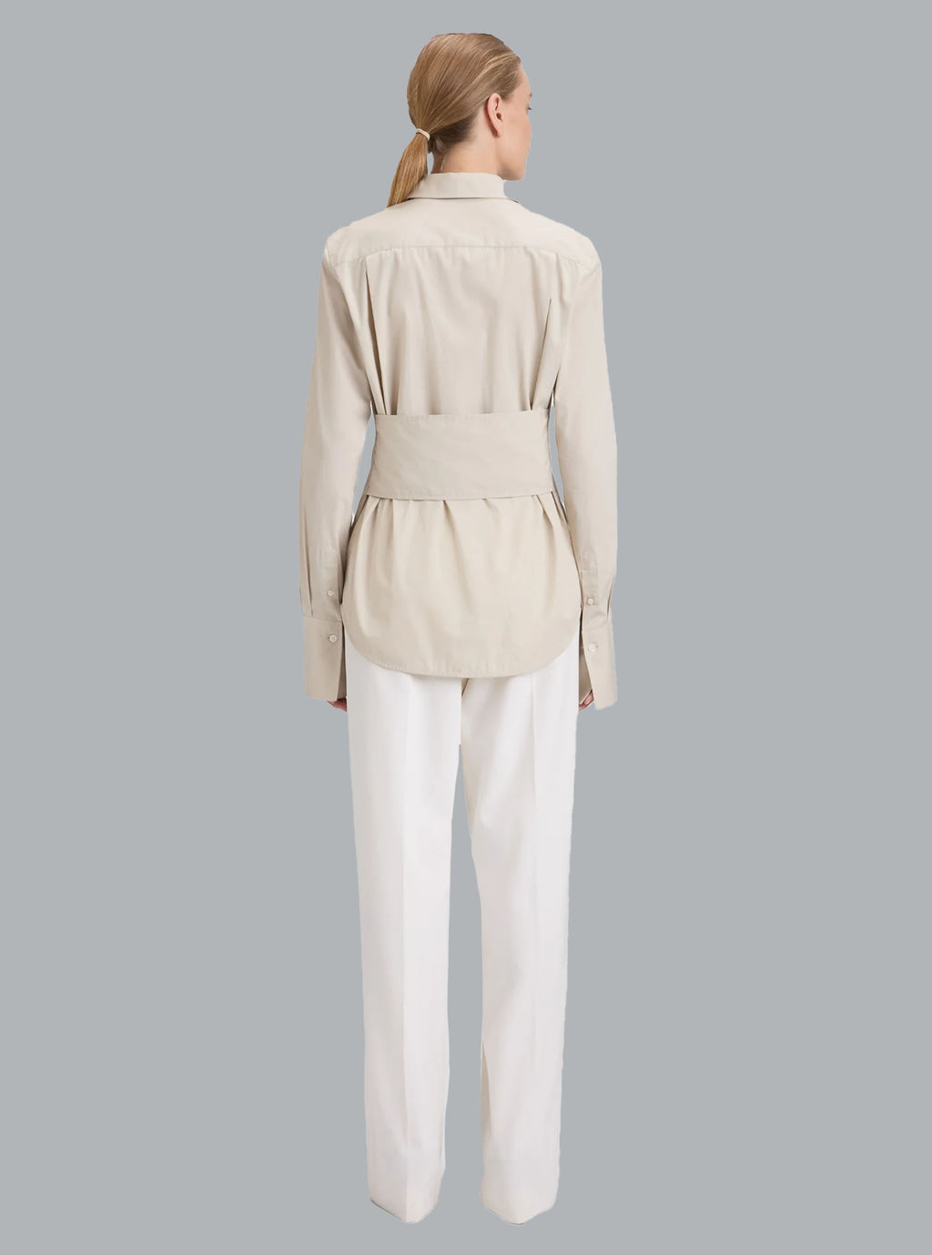 TAB DETAIL LONG SLEEVE SHIRT