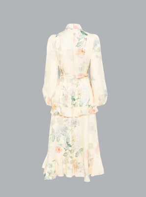 Illuminate Peplum Yellow Dessin