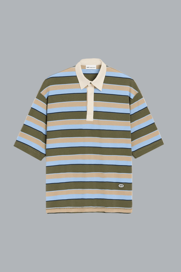 POLO AMI OVERSIZED BLUE