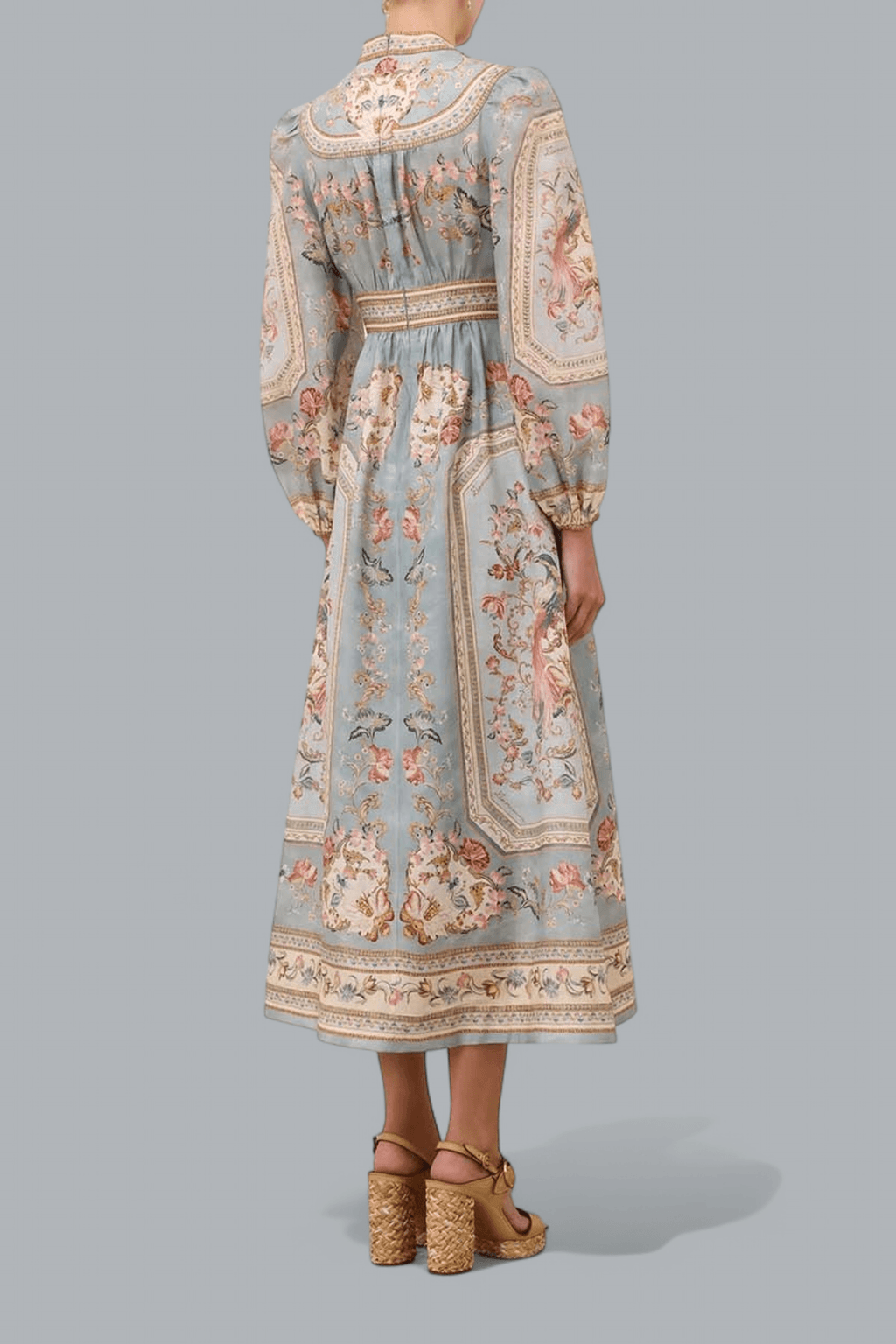 ROSELIGHT PLUNGE MIDI DRESS