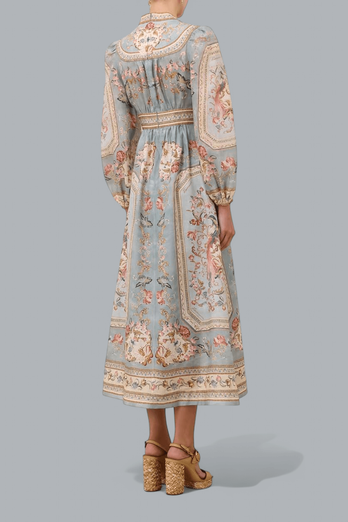 ROSELIGHT PLUNGE MIDI DRESS