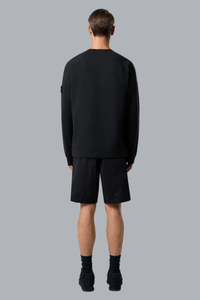 STRETCH COTTON FLEECE SWEATSHIRT NAVY BLUE