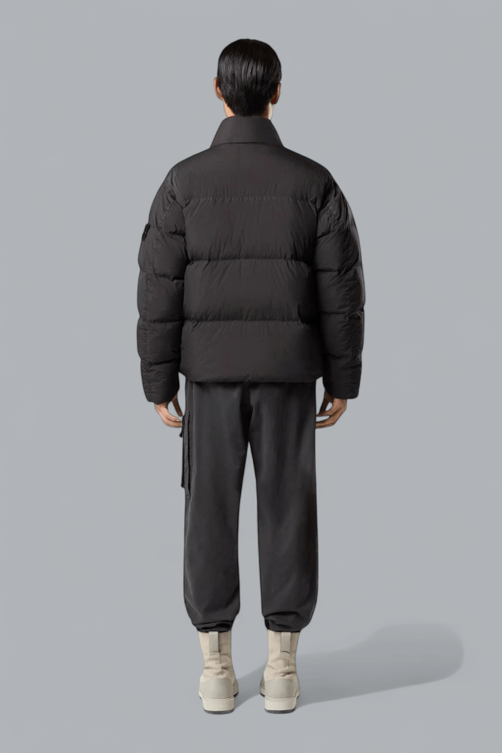 Daunenjacke aus garment-dyed Crinkle Reps NY
