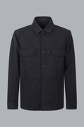 S.I. GHOST COTTON LINEN CANVAS SHIRTS NAVY BLUE