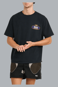 RHUDE RACING CREST TEE VINTAGE BLACK/ NAVY