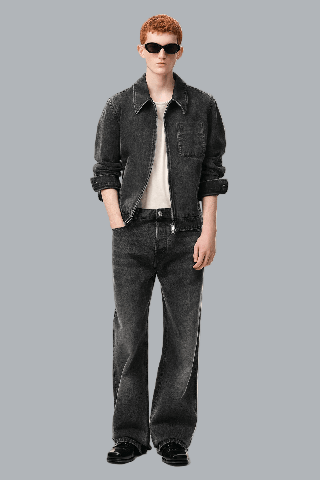 LARGE FIT JEANS BLACK WASHED