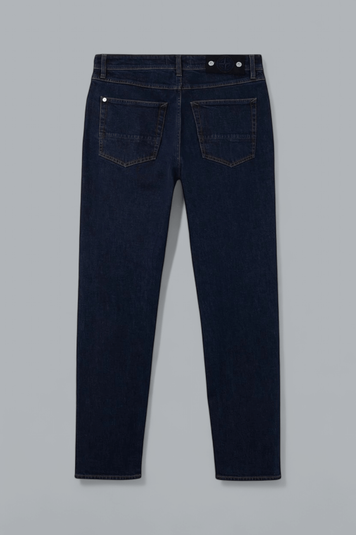 STRETCH INDIGO DENIM RINSED SLIM FIT JEANS