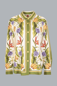 TROPICAL SCARF SAND SHIRT