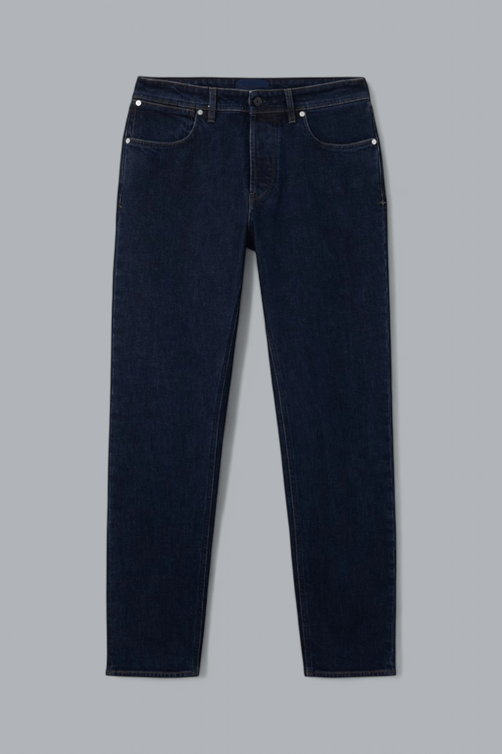 STRETCH INDIGO DENIM RINSED SLIM FIT JEANS