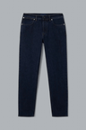 STRETCH INDIGO DENIM RINSED SLIM FIT JEANS