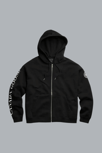 Rove Full Zip with sleeve graphic Black