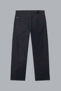 INDIGO DENIM RAW LOOSE JEANS BLUE RAW