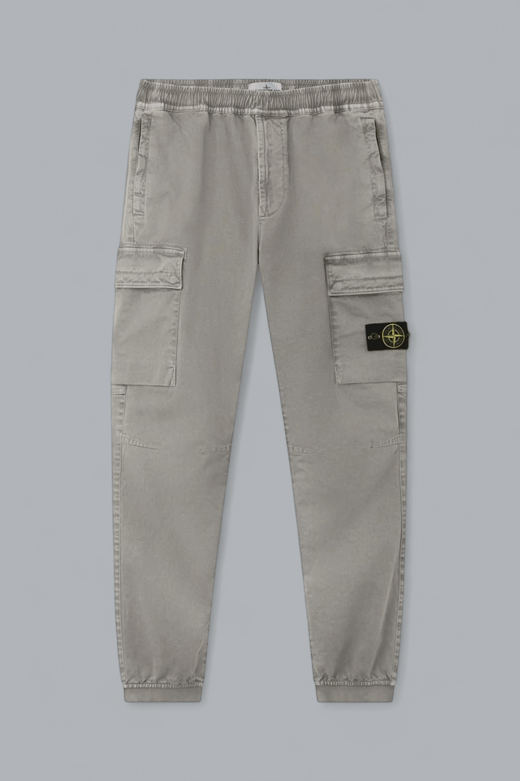 STRETCH ORGANIC BROKEN TWILL COTTON 'OLD' EFFECT CARGO PANTS