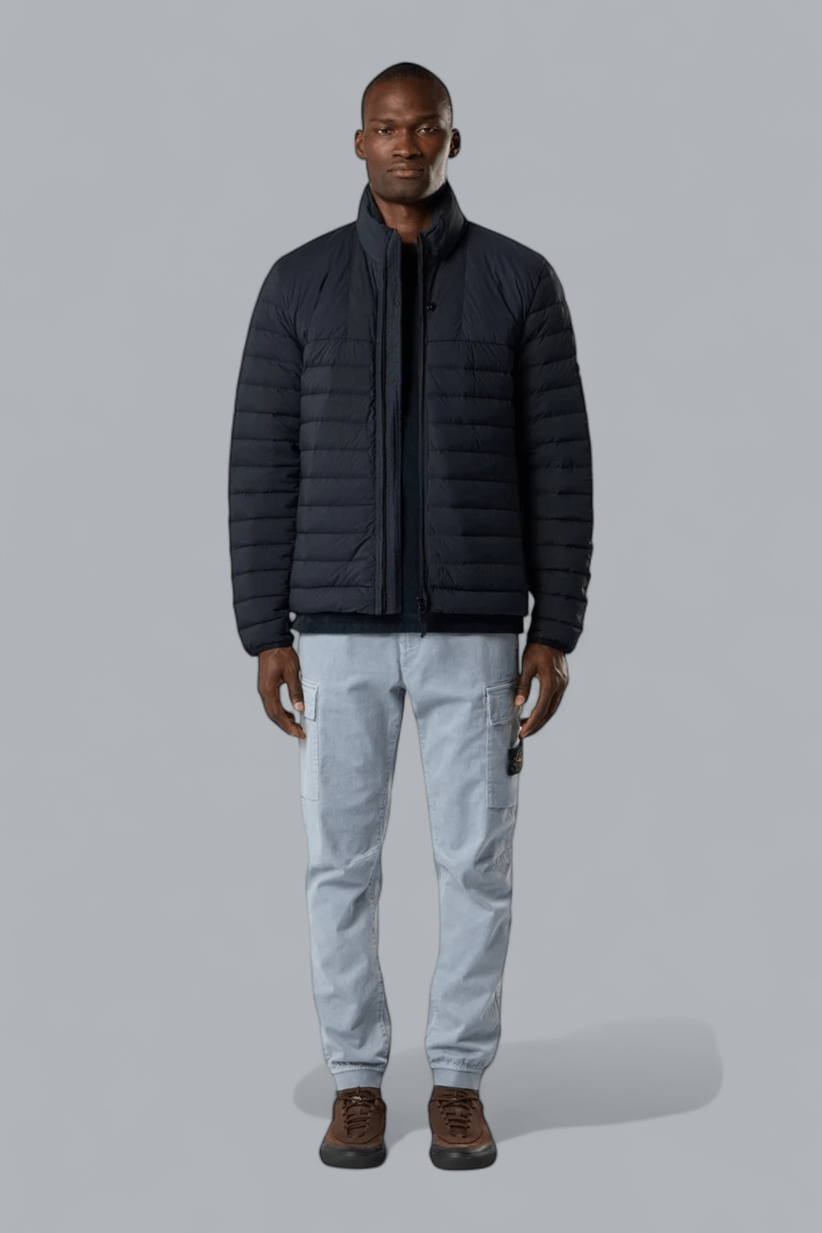 STRETCH ORGANIC BROKEN TWILL COTTON 'OLD' EFFECT CARGO PANTS