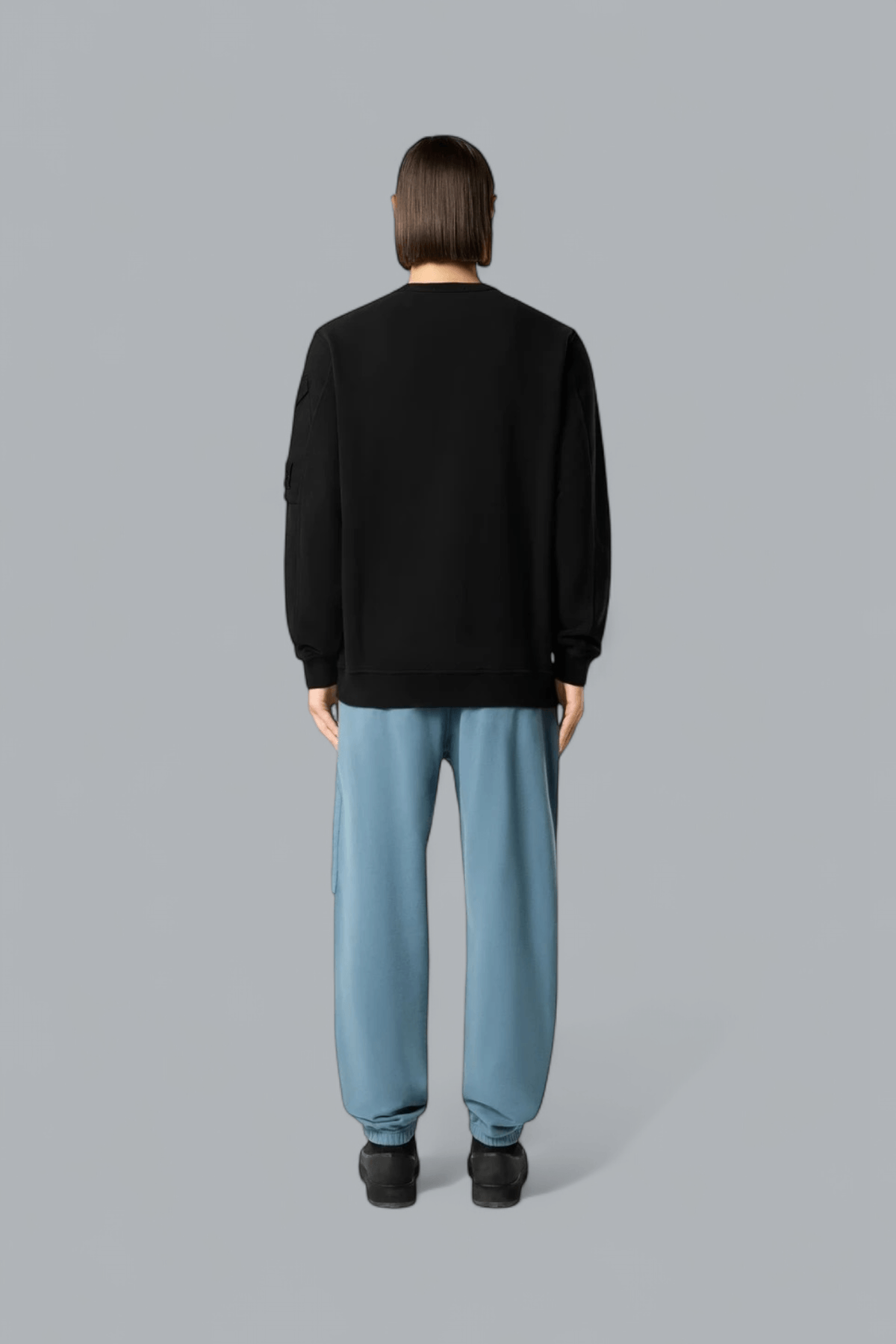 BRUSHED ORGANIC COTTON FLEECE SWEATER