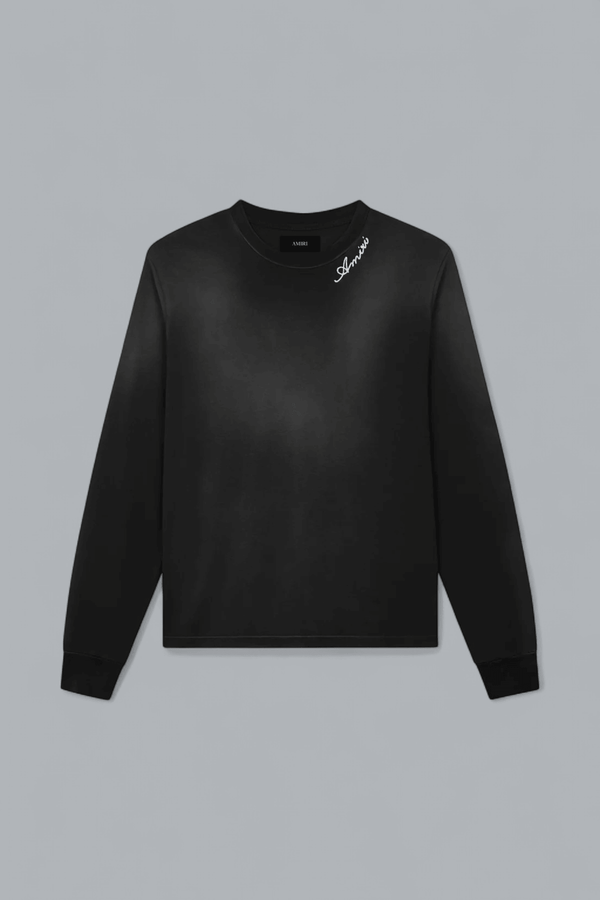 AMIRI SCRIPT LOGO LONG SLEEVE T-SHIRT