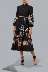 VALIANT BUTTON MIDI DRESS