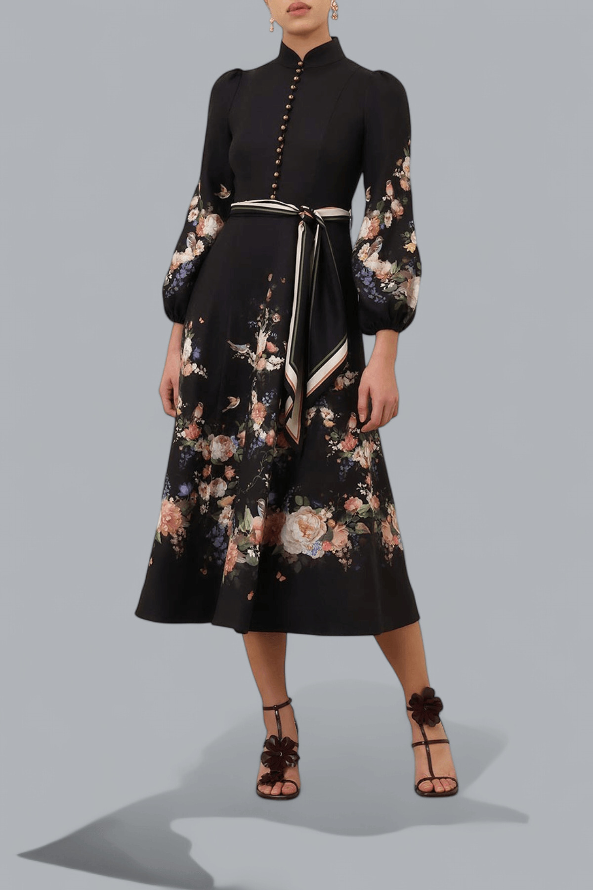 VALIANT BUTTON MIDI DRESS