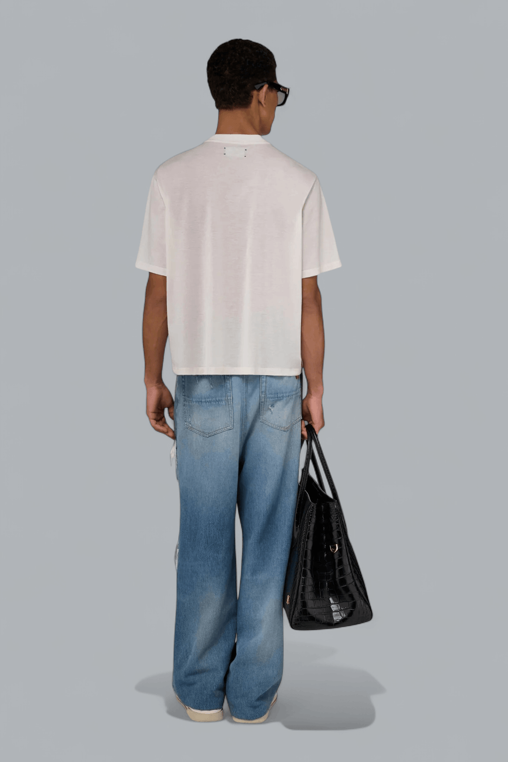 FLANNEL REPAIR BAGGY JEANS