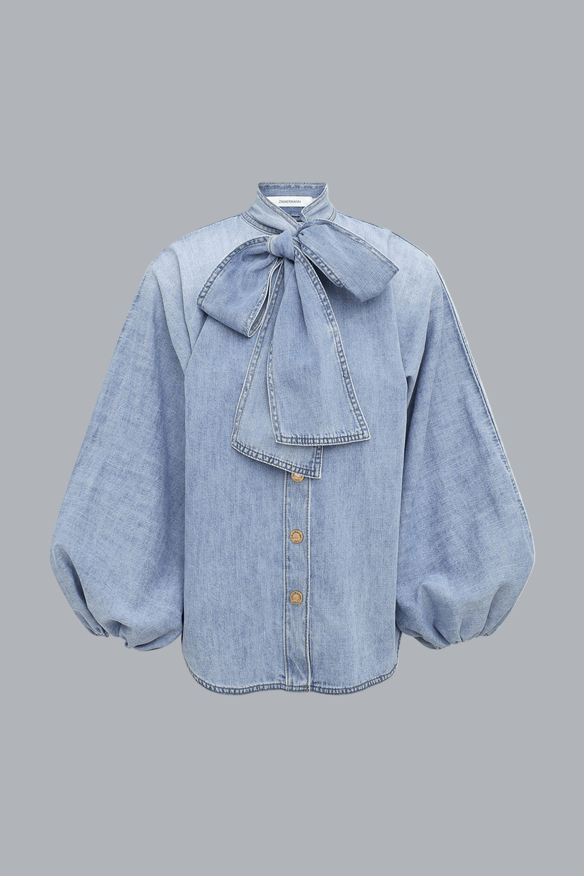 INDRA DENIM TIE BLOUSE