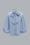 INDRA DENIM TIE BLOUSE