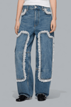 RIGID DENIM LACE AUDRI JEANS