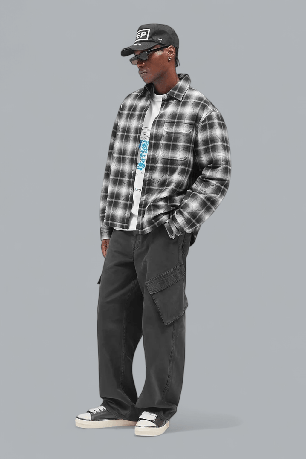 LOGO QUILTED FLANNEL SHIRT