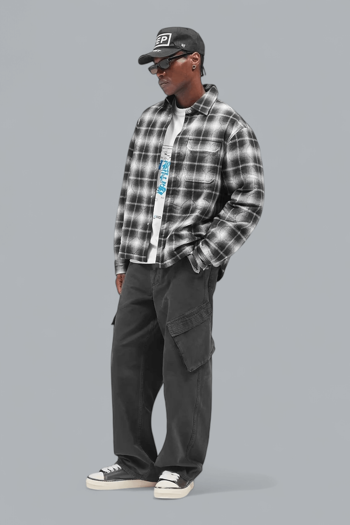 LOGO QUILTED FLANNEL SHIRT