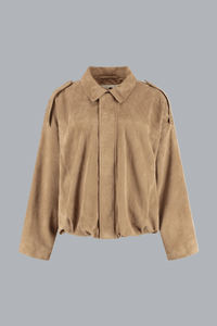 Meghan Suede Bomber Jacket
