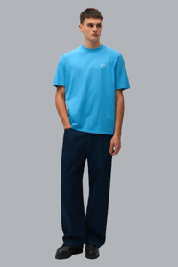 T-shirt met hartlogo in blauw