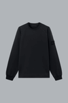 STRETCH COTTON FLEECE SWEATSHIRT NAVY BLUE