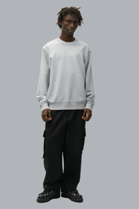 Reversible Label Crewneck Sweater