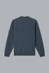 S.I. GHOST LIGHT PURE RWS WOOL CREW NECK SLATE BLU