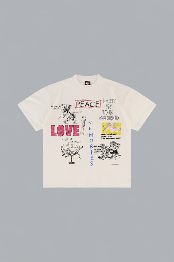THE PERFECT VINTAGE PEACE & LOVE T-SHIRT