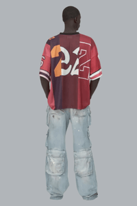 SPLICED OVERSIZED TEE RED