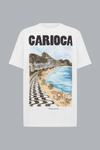 LANDSCAPE CARIOCA OFF-WHITE RELAXED T-SHIRT