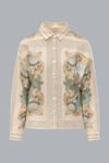 ROYAL SEA MULTICOLOR CROCHET DETAIL SHIRT