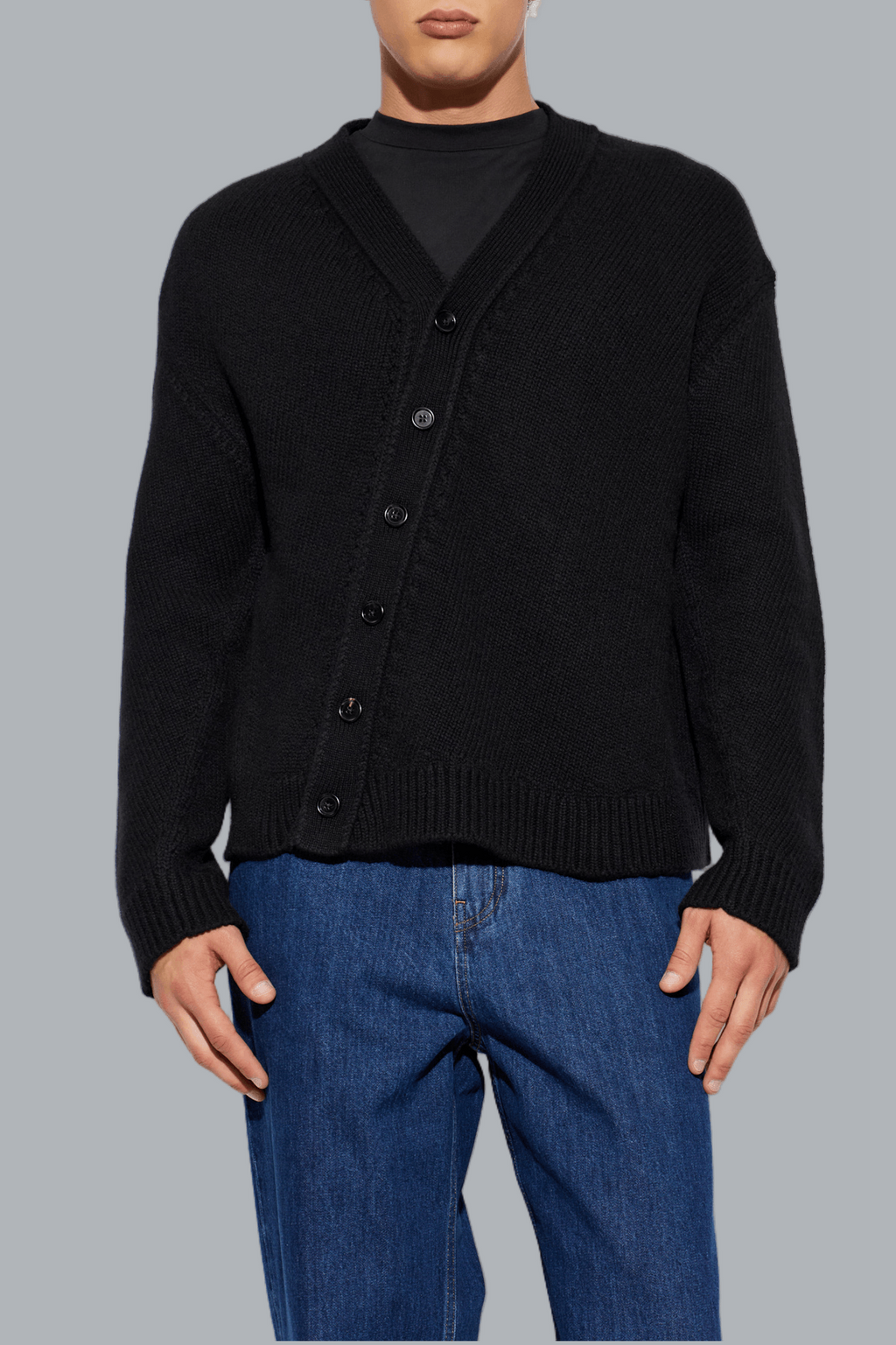 DIAGONAL OPENING CARDIGAN