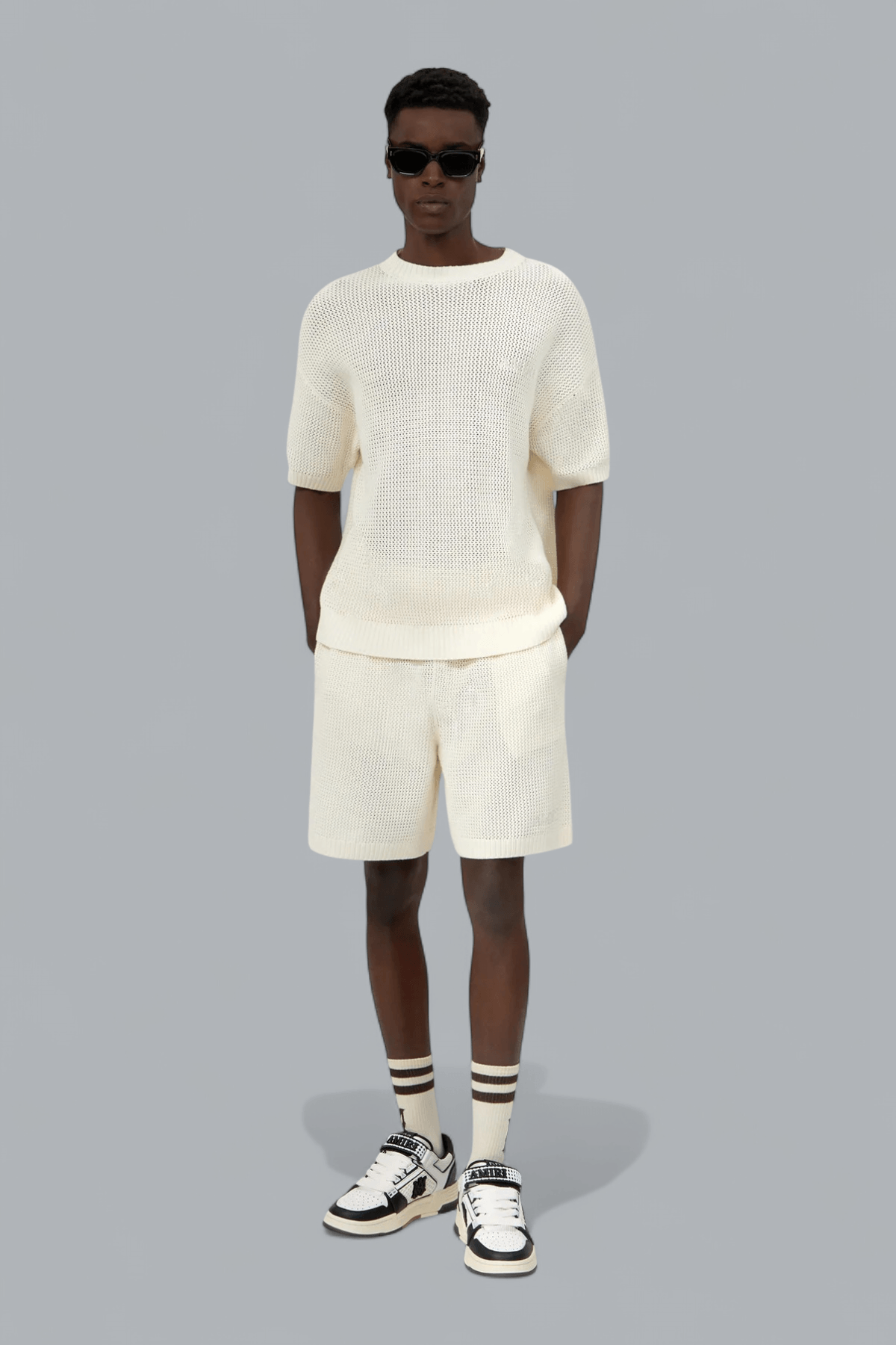 AMIRI LOGO CROCHET T-SHIRT