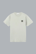 T-shirt van 60/2 katoenjersey in de kleur saliegroen.