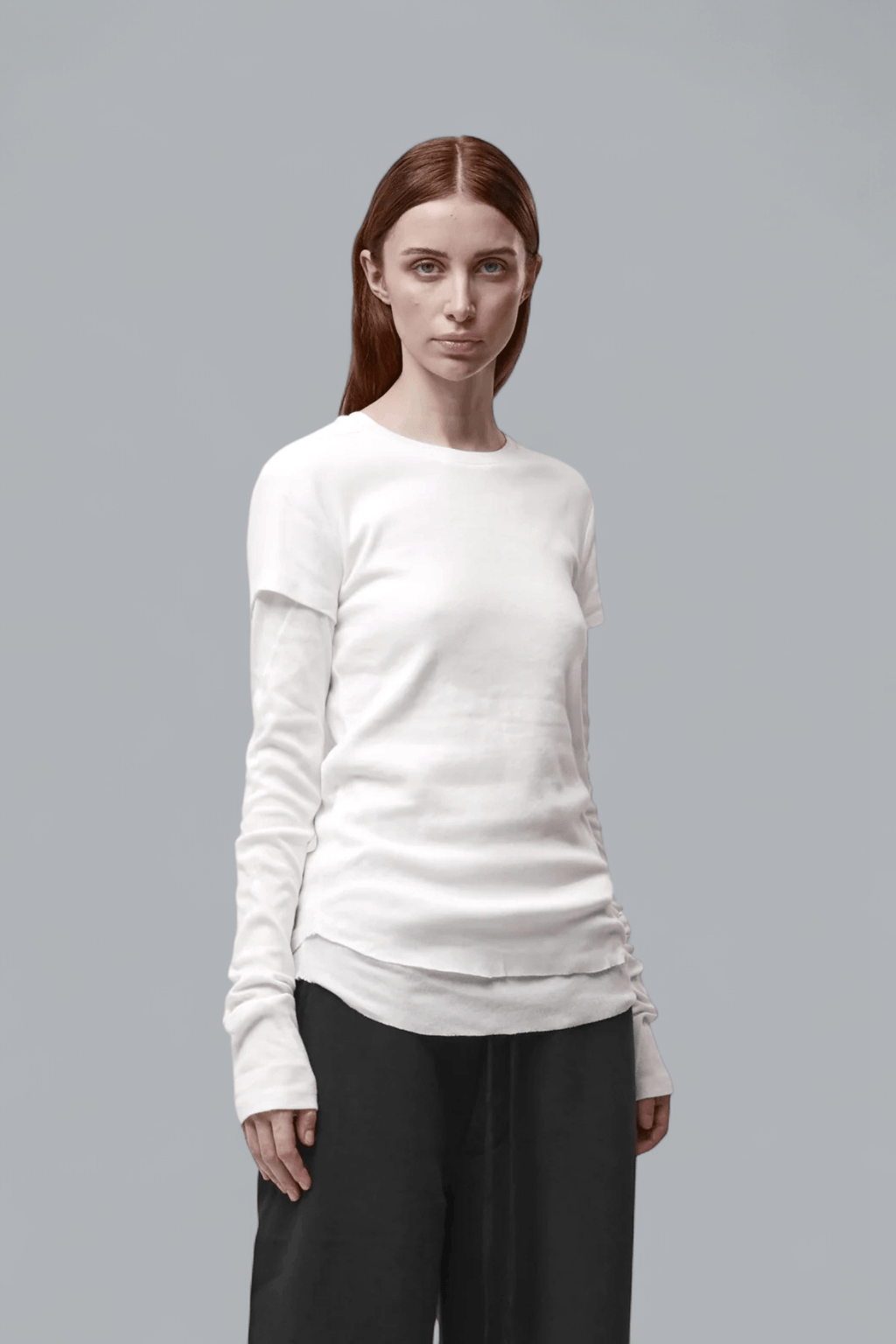 W TS 646 LANGARM-T-SHIRT MIT DOPPELLAGIGEM DESIGN
