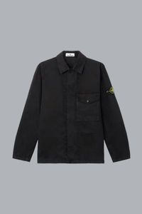 ORGANIC COTTON STRETCH BROKEN TWILL SHIRTS BLACK