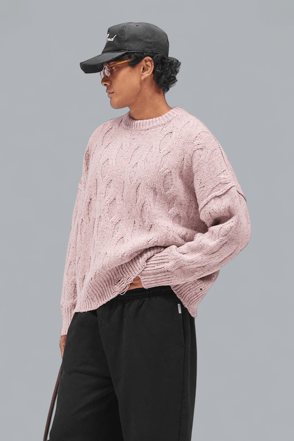 DISTRESSED KNIT CREWNECK