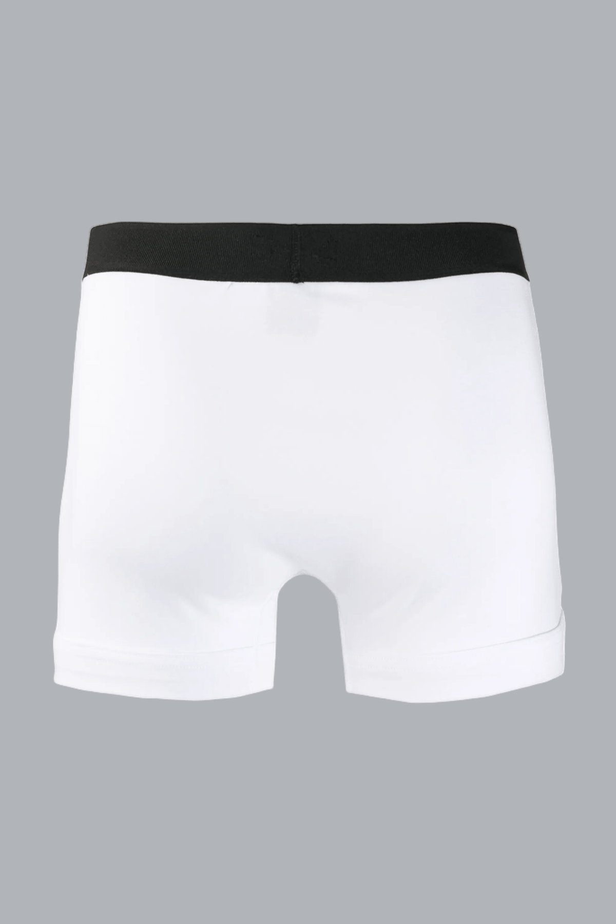 Back view of Boxer Brief White with a contrasting black waistband, designed for comfortable and stylish everyday wear.