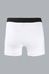 Back view of Boxer Brief White with a contrasting black waistband, designed for comfortable and stylish everyday wear.