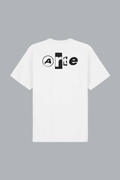 T-shirt met collage op de rug, wit