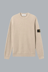 RIBBED SOFT ORGANIC COTTON CREW NECK DESERT SAND