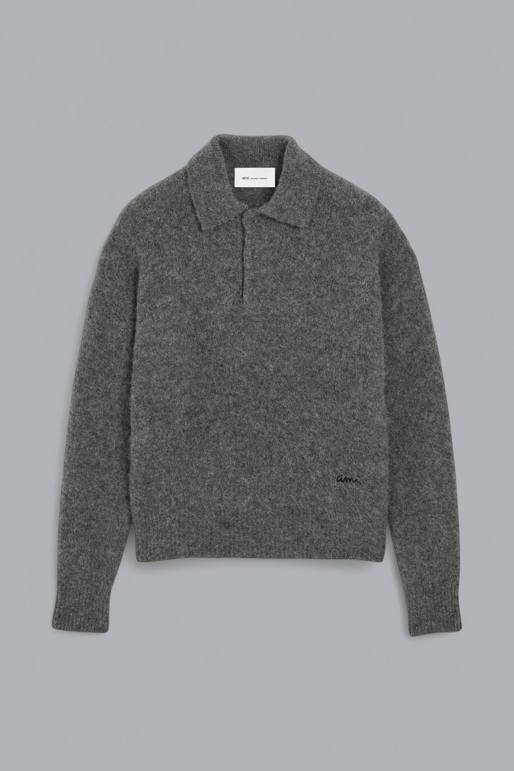 WOOL AND ALPACA AMI POLO SHIRT
