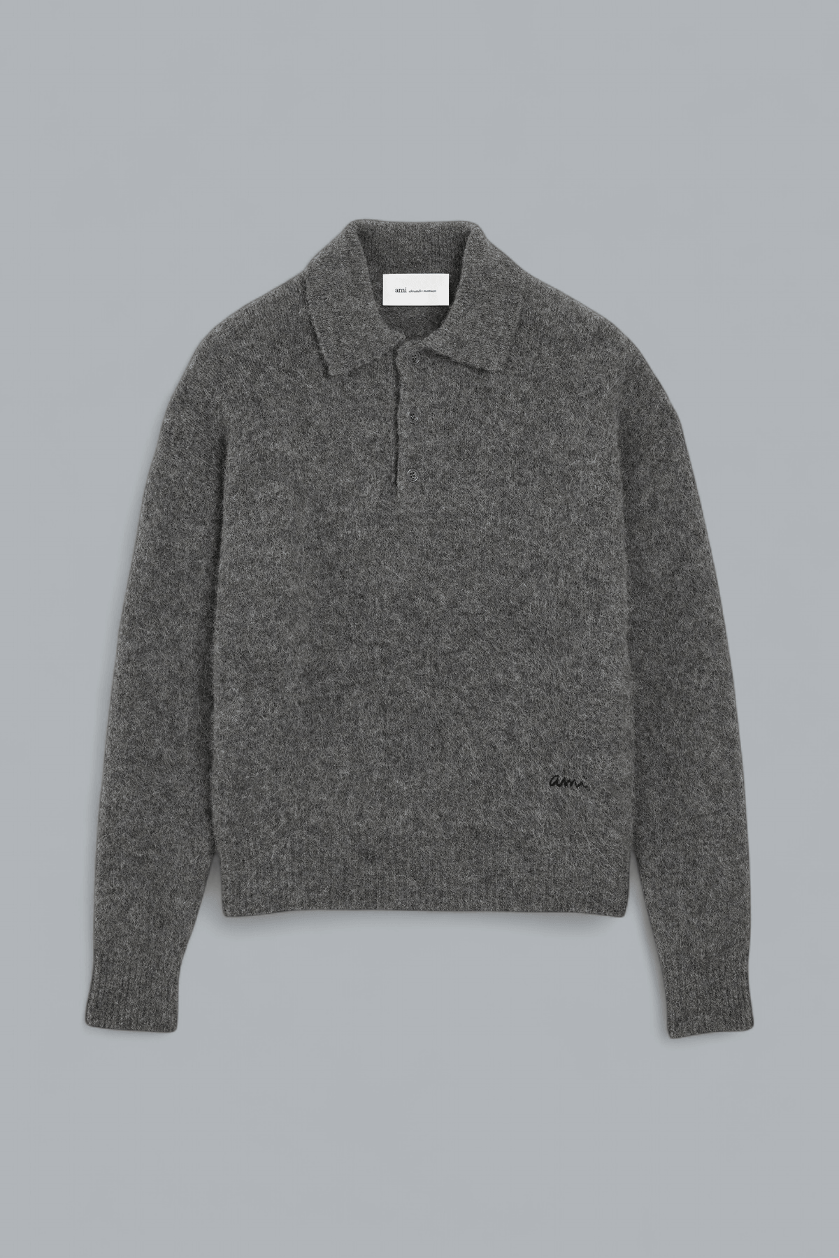 WOOL AND ALPACA AMI POLO SHIRT